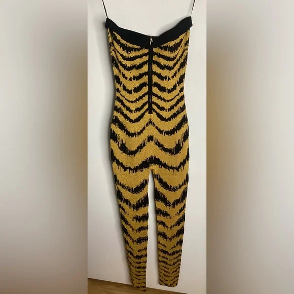 Stylish Black and Gold Jumpsuit S - Picture 7 of 13